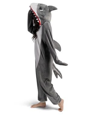 New Grey Shark Womens Costume Plush Onesie size small